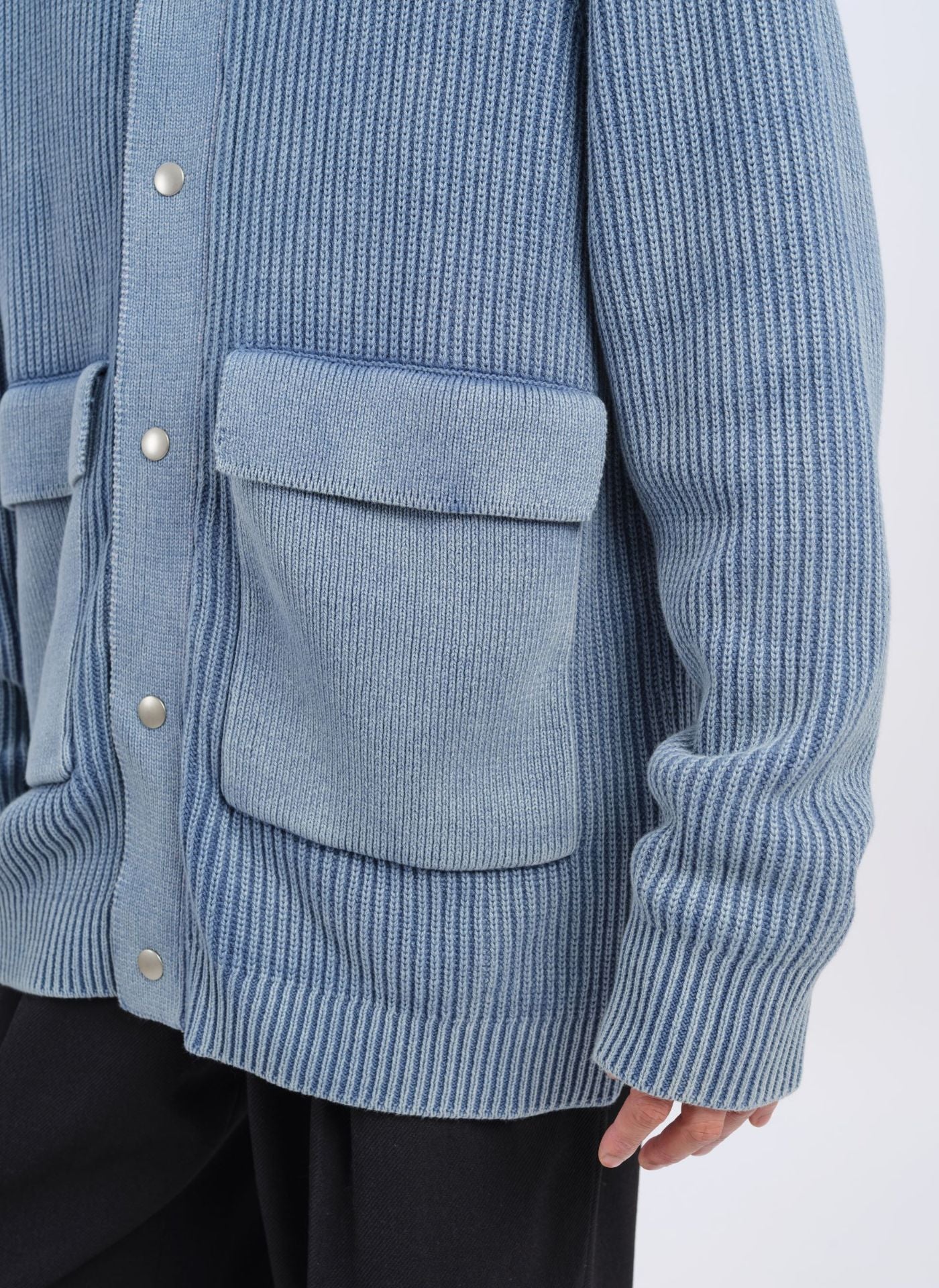 Heavy Washed Knitted Worker Jacket - Umamrii
