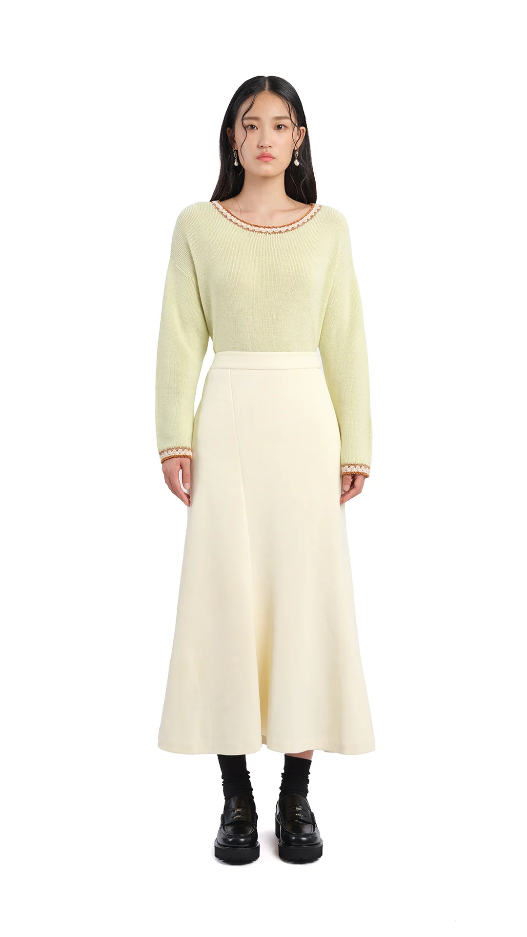 Crochet Trims Pullover - Umamrii