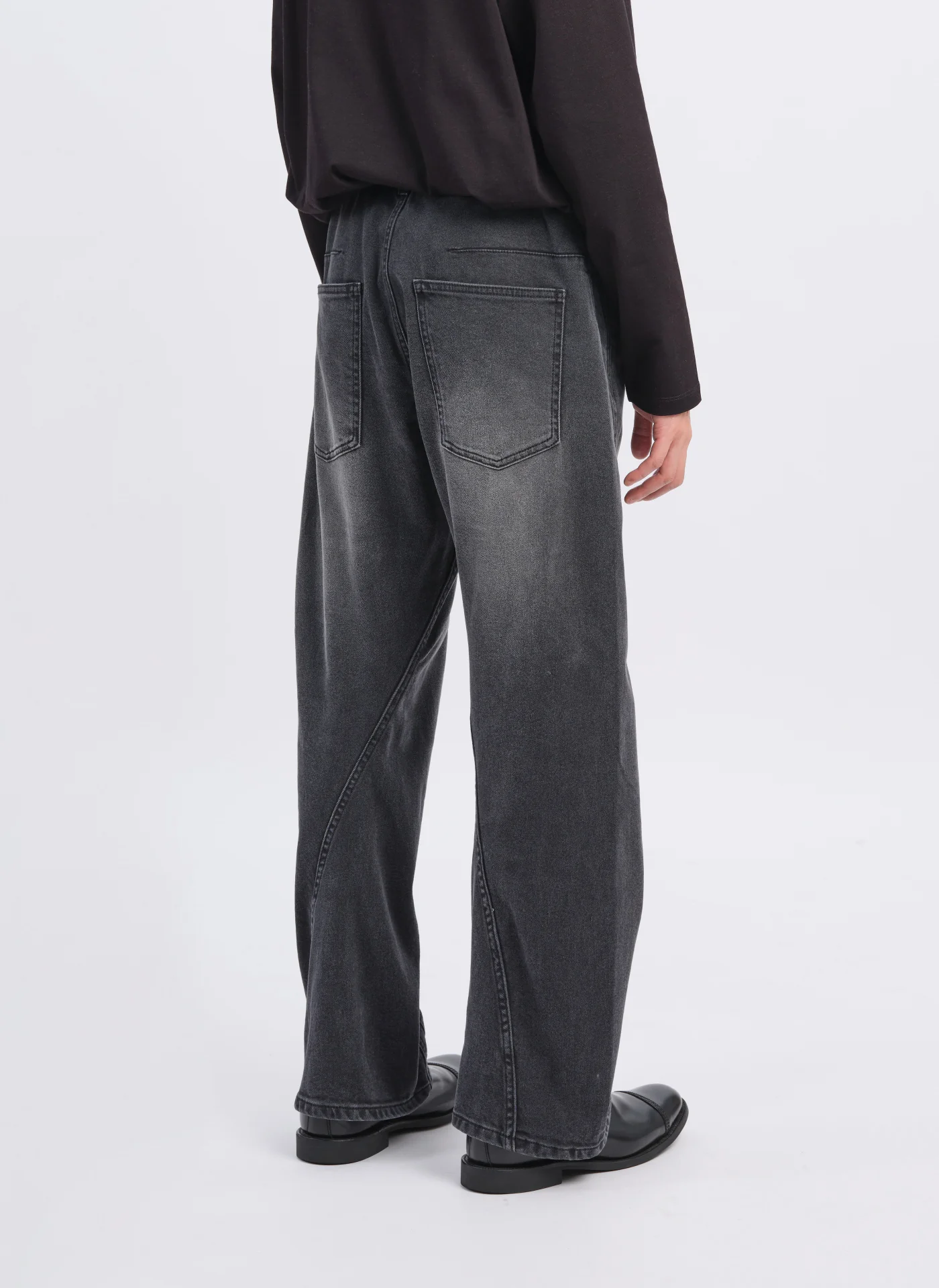 Rinse Wash Cotton Lycra Z-Twill Curved Slim Jeans - Umamrii