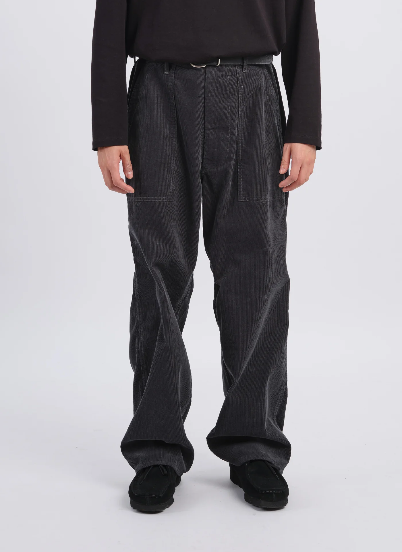 14W Corduroy Wide Tapered Baker Pants - Umamrii